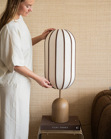 Large Table Lamp Cocoon Linen - Things I Like Things I Love