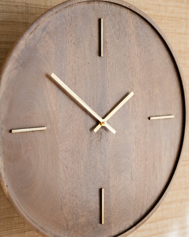 Large Wall Clock Veti Mango Wood - Things I Like Things I Love