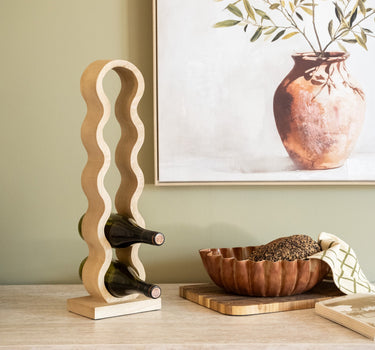 Large Wine Rack Edolo Natural Wood (5 bottles) - Things I Like Things I Love
