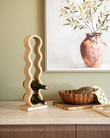 Large Wine Rack Edolo Natural Wood (5 bottles) - Things I Like Things I Love