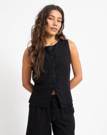 Leilani Waistcoat Black - Things I Like Things I Love