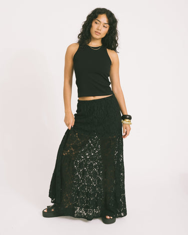 Lela Lace Skirt Zwart One Size - Things I Like Things I Love