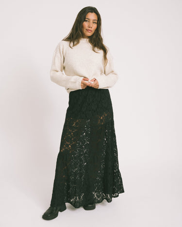 Lela Lace Skirt Zwart One Size - Things I Like Things I Love
