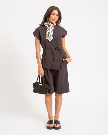 Leonie Belted Slouchy Bag Bruin - Things I Like Things I Love