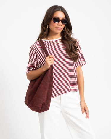 Loreen Suede Bag Bordeaux - Things I Like Things I Love