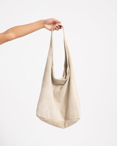 Loreen Suede Bag Ecru - Things I Like Things I Love