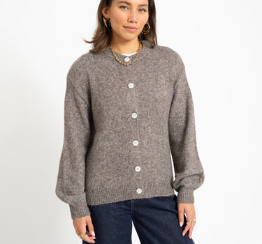 Lou Cardigan Knit Driftwood - Things I Like Things I Love