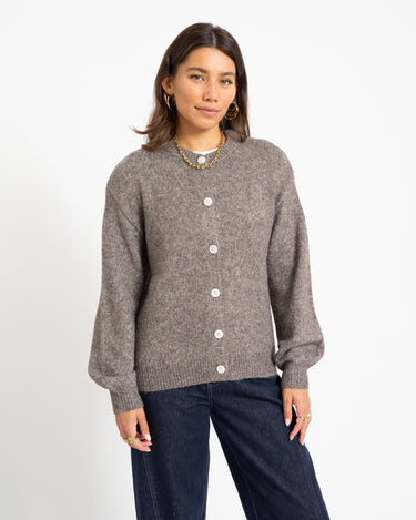 Lou Cardigan Knit Driftwood - Things I Like Things I Love