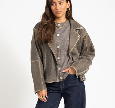 Lou Cardigan Knit Driftwood - Things I Like Things I Love