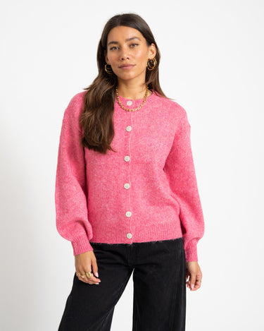 Lou Cardigan Knit Pink Power - Things I Like Things I Love