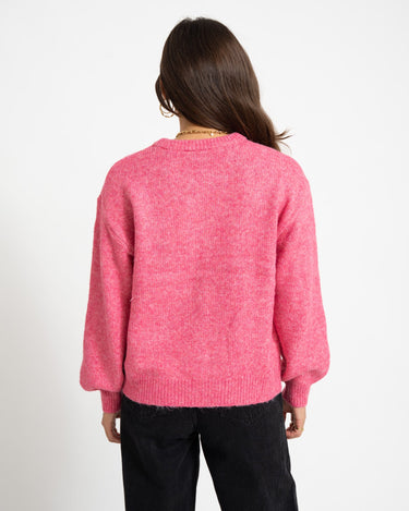 Lou Cardigan Knit Pink Power - Things I Like Things I Love