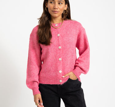 Lou Cardigan Knit Pink Power - Things I Like Things I Love