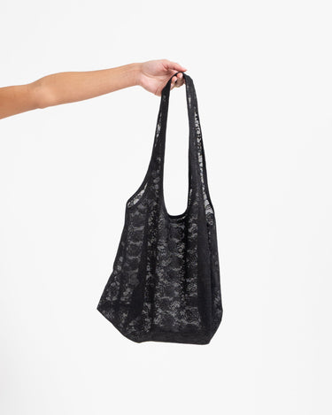 Luna Lace Tote Bag Black - Things I Like Things I Love