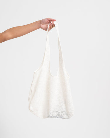 Luna Lace Tote Bag Vanilla Ice - Things I Like Things I Love