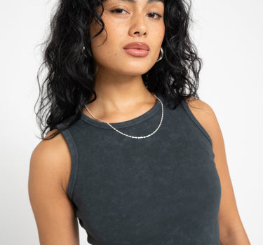 Maya Washed Tank Top Black - Things I Like Things I Love