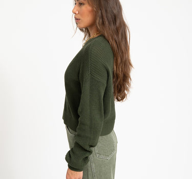 Maysa O - Neck Knit Kombu Green - Things I Like Things I Love