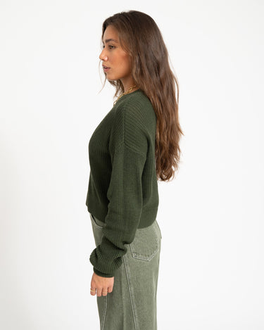 Maysa O - Neck Knit Kombu Green - Things I Like Things I Love