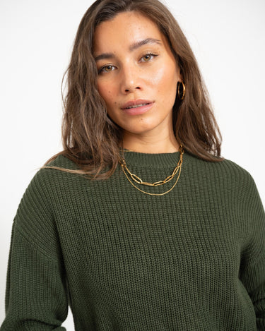 Maysa O - Neck Knit Kombu Green - Things I Like Things I Love