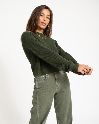 Maysa O - Neck Knit Kombu Green - Things I Like Things I Love