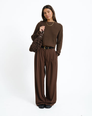 Maysa O-Neck Knit Noos Chocolate Brown - Things I Like Things I Love