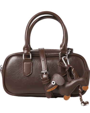 Mia Crossover Charm Bag Seal Brown - Things I Like Things I Love
