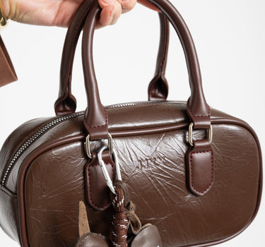 Mia Crossover Charm Bag Seal Brown - Things I Like Things I Love