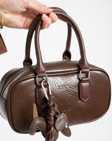 Mia Crossover Charm Bag Seal Brown - Things I Like Things I Love