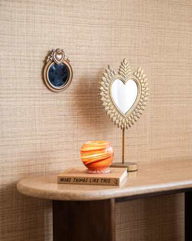 Mirror On Base Heart Gold - Things I Like Things I Love