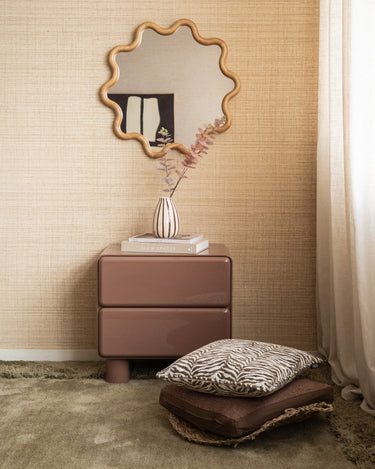 Mirror Wavy Woody Round - Medium - Things I Like Things I Love