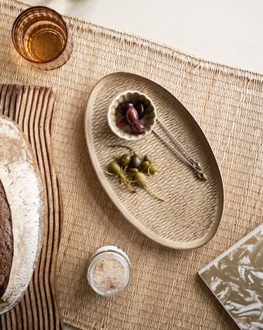 Miyaki Serving Plate Stripes / Dots - Things I Like Things I Love