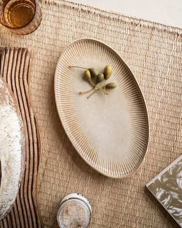 Miyaki Serving Plate Stripes / Dots - Things I Like Things I Love