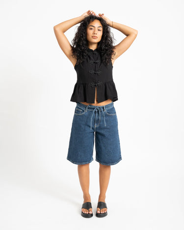 MSCH Elide Ada Denim Shorts Donkerblauw - Things I Like Things I Love