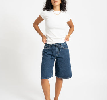 MSCH Elide Ada Denim Shorts Donkerblauw - Things I Like Things I Love