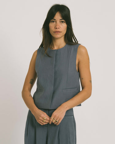 MSCH Frode Waistcoat Blue - Things I Like Things I Love
