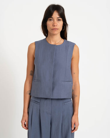 MSCH Frode Waistcoat Blue - Things I Like Things I Love