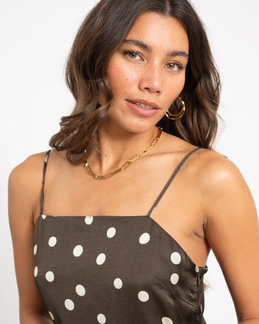 MSCH Jionna Irida Strap Dress Brown - Things I Like Things I Love