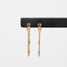 Multi heart chain earring Gold - Things I Like Things I Love