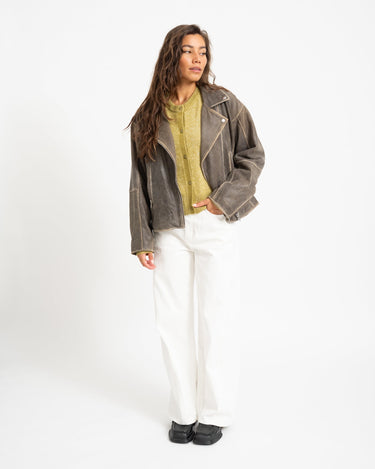 Natalie Diverse Cardigan Knit Green Moss - Things I Like Things I Love