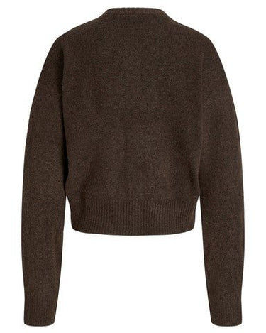 Natalie Diverse Cardigan Knit Seal Brown - Things I Like Things I Love