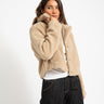 Nati Crop Teddy Jacket Birch - Things I Like Things I Love