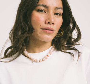 Necklace Marble Rose Pink - Things I Like Things I Love