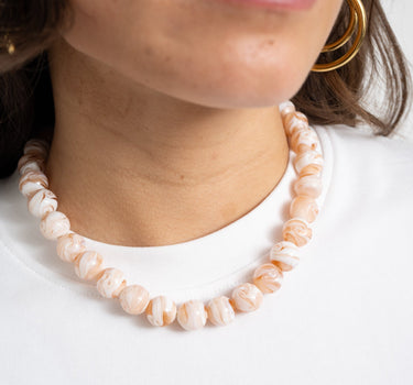 Necklace Marble Rose Pink - Things I Like Things I Love