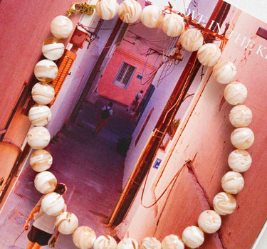 Necklace Marble Rose Pink - Things I Like Things I Love
