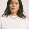 Necklace Pink Snake Gold Pink - Things I Like Things I Love