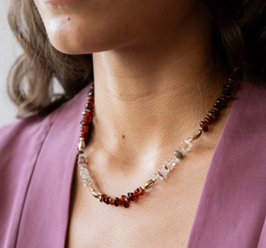 Necklace Red Rock Gold - Things I Like Things I Love