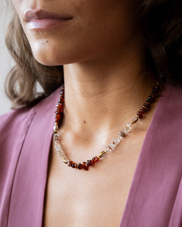 Necklace Red Rock Gold - Things I Like Things I Love