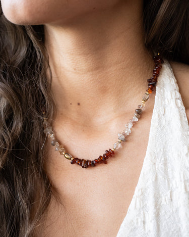 Necklace Red Rock Gold - Things I Like Things I Love