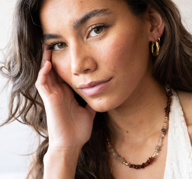 Necklace Red Rock Gold - Things I Like Things I Love