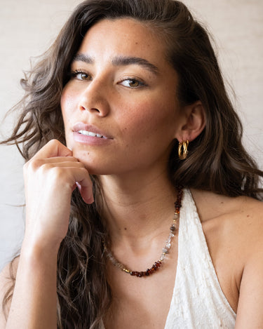 Necklace Red Rock Gold - Things I Like Things I Love