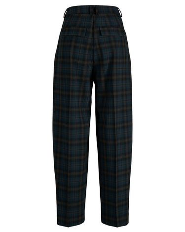 Nico Miley Checkered Barrel Pants zwart groen - Things I Like Things I Love